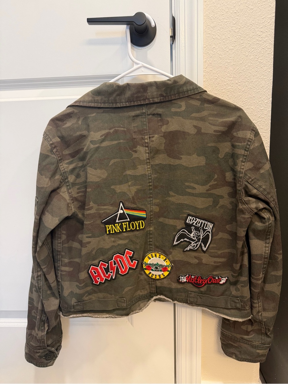 Camouflage Jean Jacket with Patches